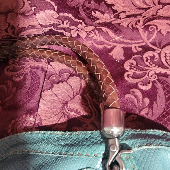 Per Se Green Snakeskin with Woven Leather Straps - Picture 3 of 5